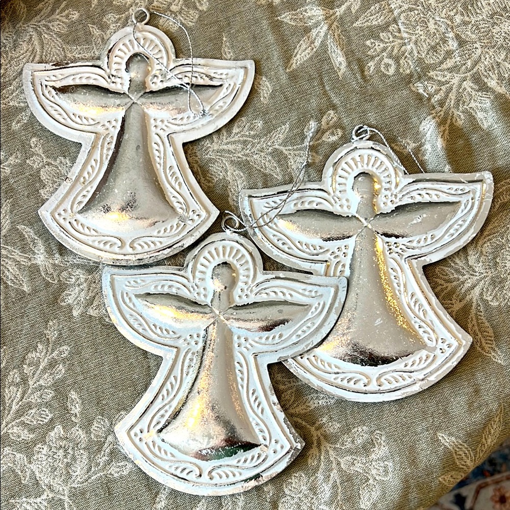 Elegant Silver Angel Ornaments